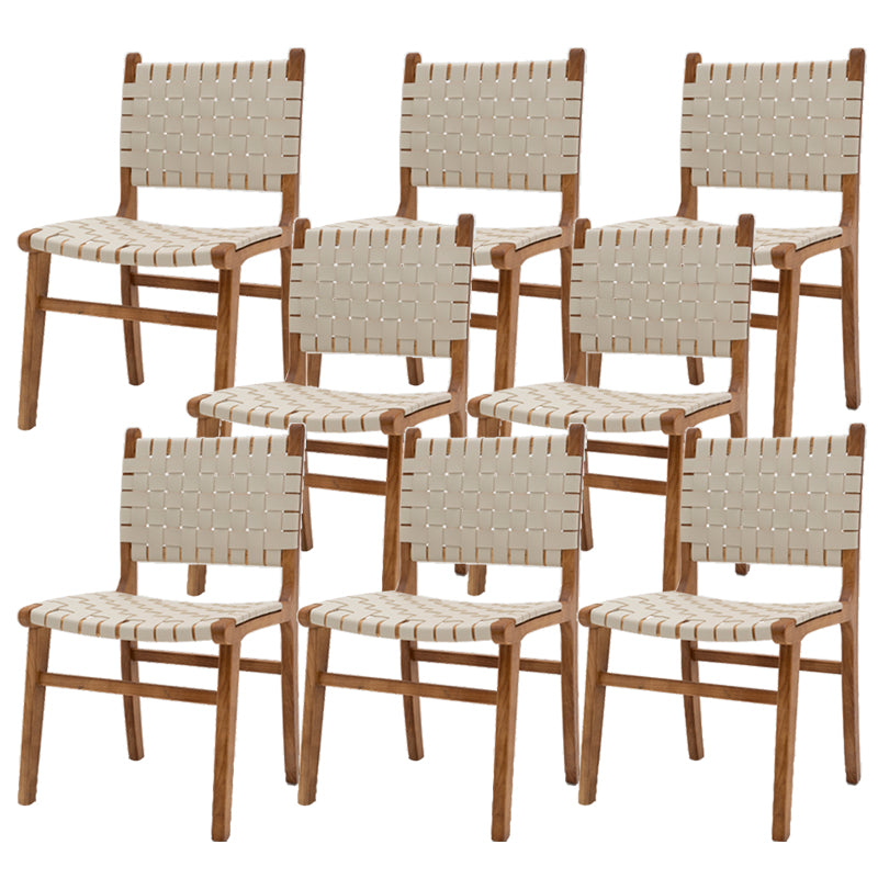 Ash Wood Traditional Dining Chair Open Back Side Chair for Home