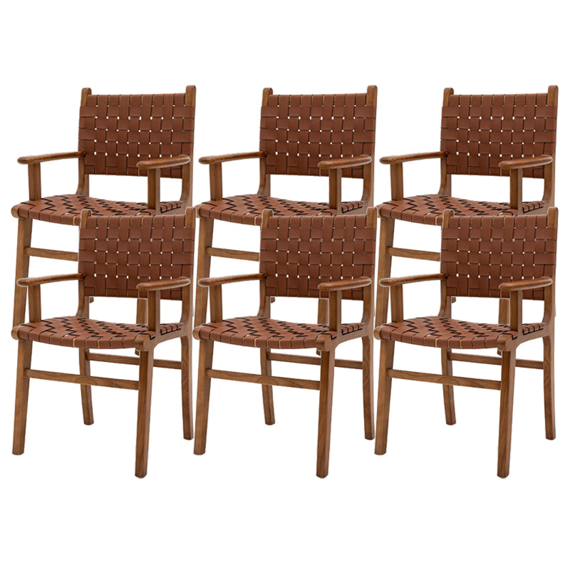 Ash Wood Traditional Dining Chair Open Back Side Chair for Home
