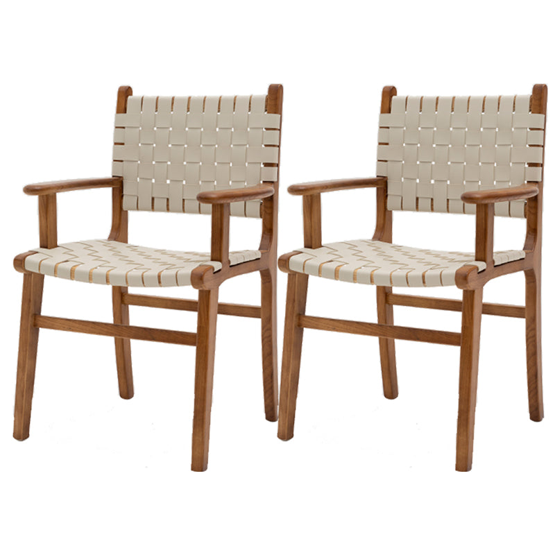 Ash Wood Traditional Dining Chair Open Back Side Chair for Home