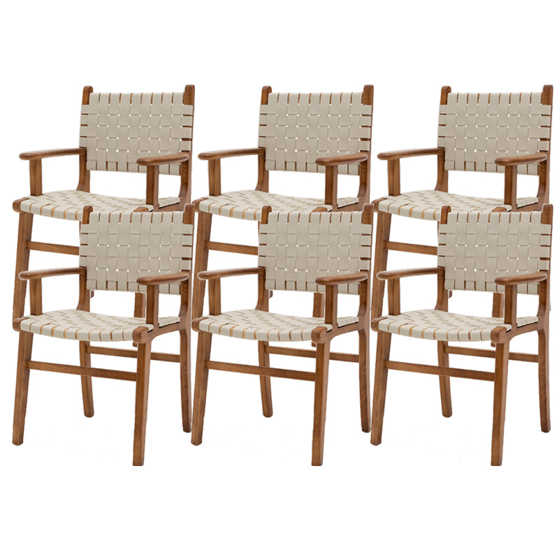 Ash Wood Traditional Dining Chair Open Back Side Chair for Home