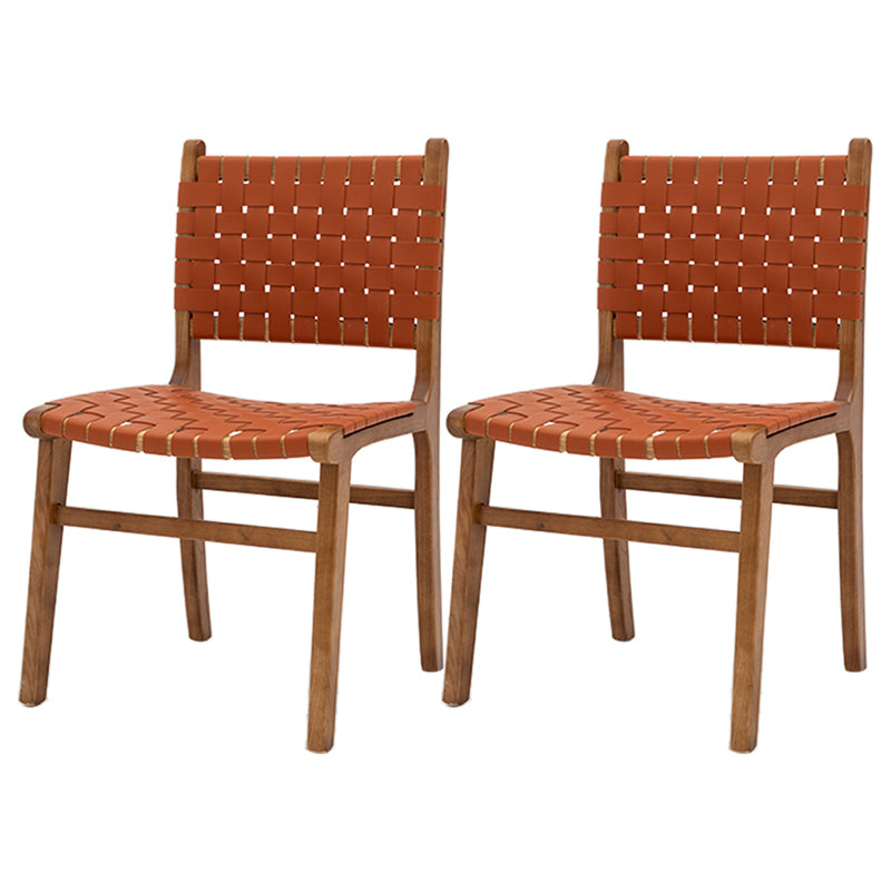 Ash Wood Traditional Dining Chair Open Back Side Chair for Home