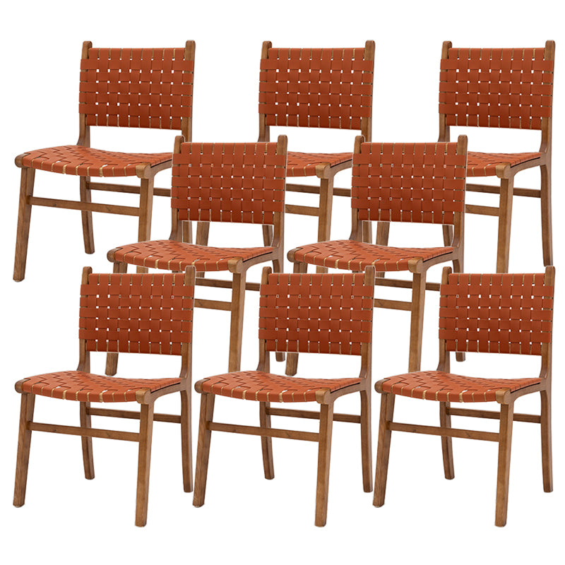 Ash Wood Traditional Dining Chair Open Back Side Chair for Home