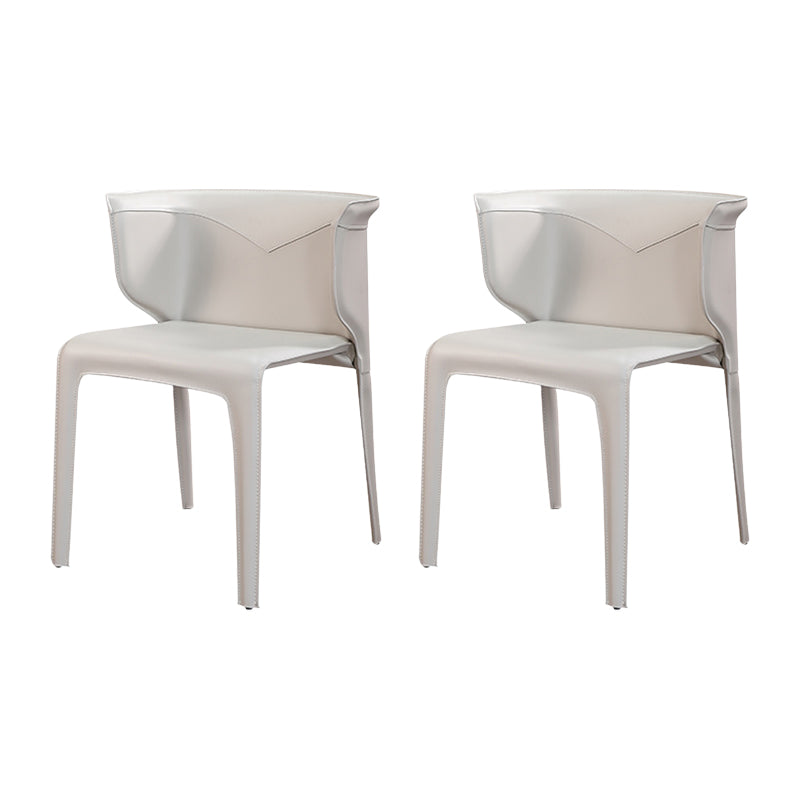 Faux Leather Contemporary Side Chair Matte Finish Home Dining Chair