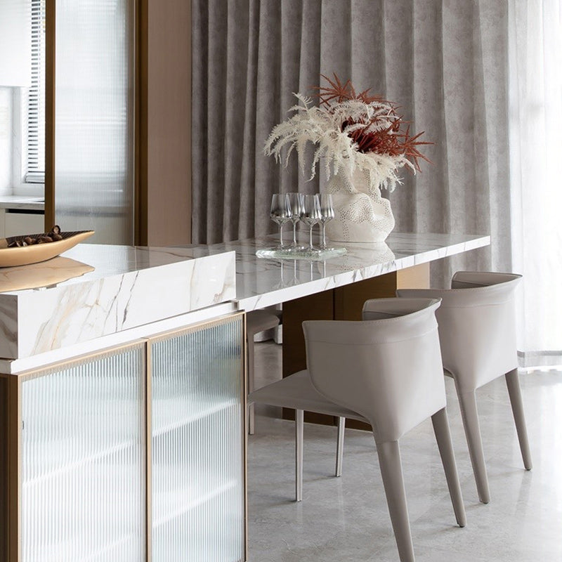 Faux Leather Contemporary Side Chair Matte Finish Home Dining Chair