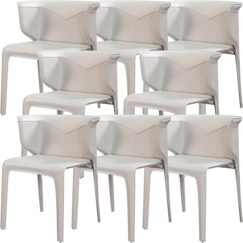 Faux Leather Contemporary Side Chair Matte Finish Home Dining Chair