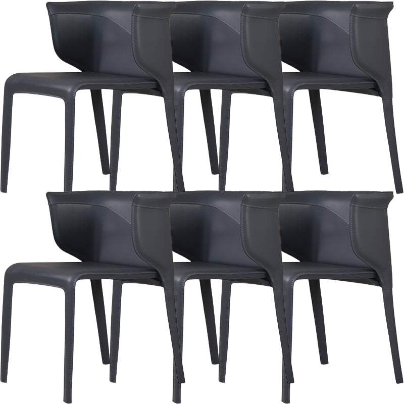 Faux Leather Contemporary Side Chair Matte Finish Home Dining Chair