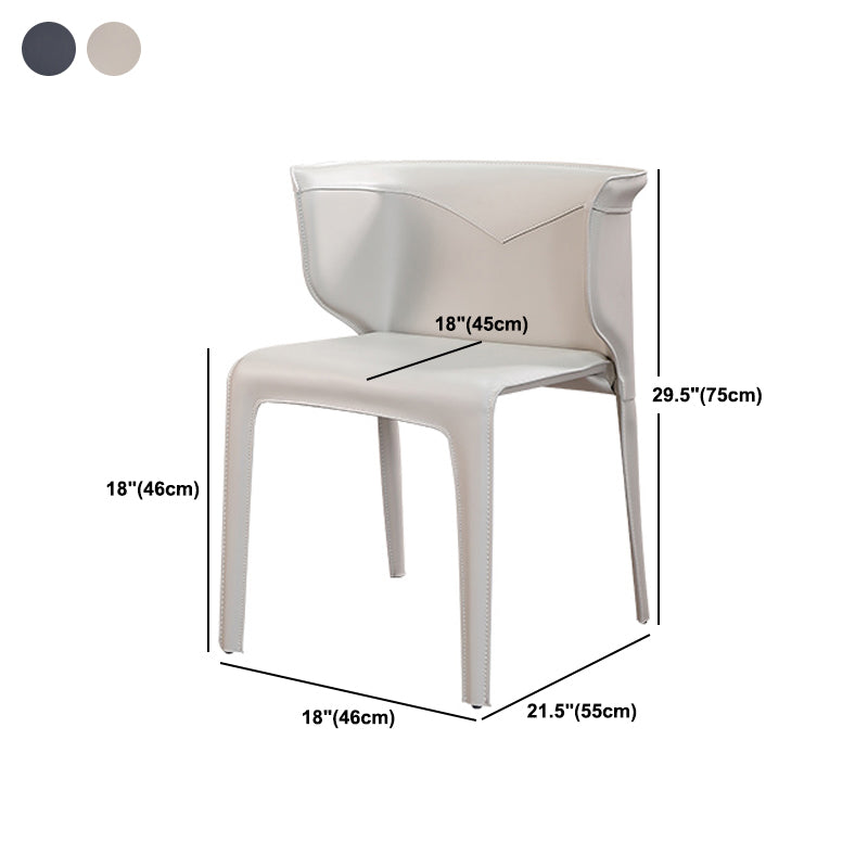 Faux Leather Contemporary Side Chair Matte Finish Home Dining Chair