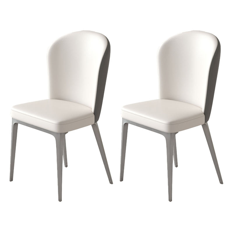 Contemporary Dining Side Chair Faux Leather Dining Side Chair for Indoor