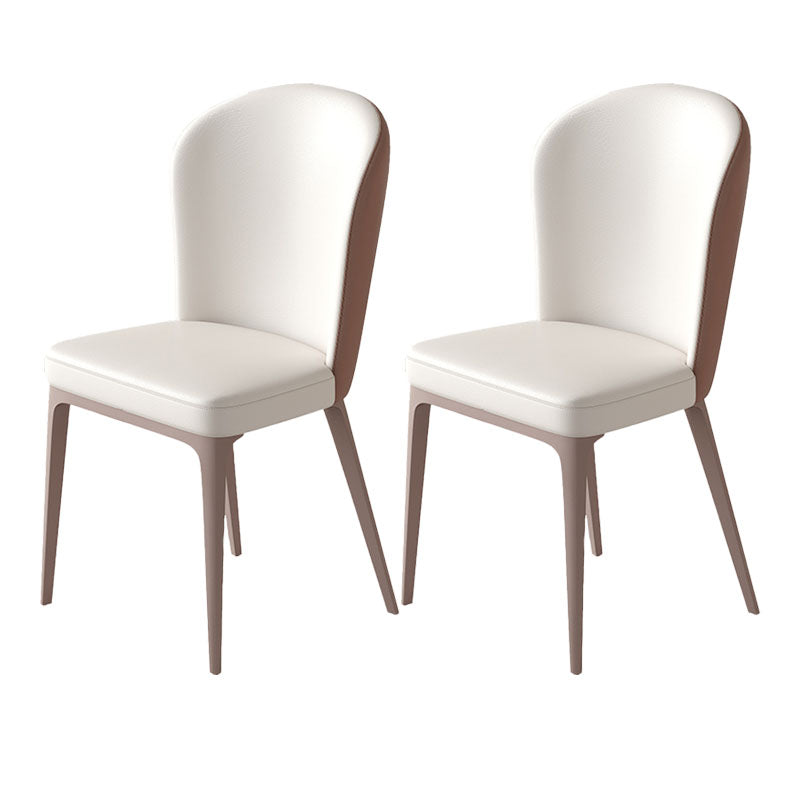 Contemporary Dining Side Chair Faux Leather Dining Side Chair for Indoor