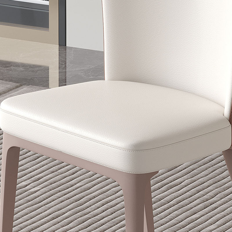 Contemporary Dining Side Chair Faux Leather Dining Side Chair for Indoor