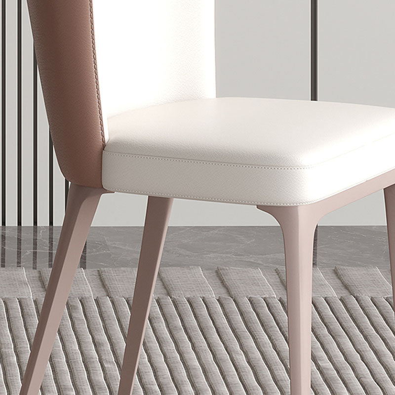 Contemporary Dining Side Chair Faux Leather Dining Side Chair for Indoor