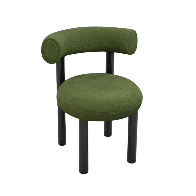 Metal Contemporary Upholstered Side Chair Matte Finish Open Back Dining Chair