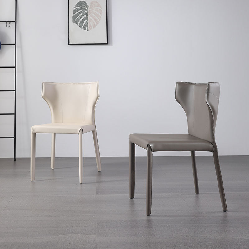 Modern Wingback Dining Chair for Kitchen Matte Finish Home Side Chair