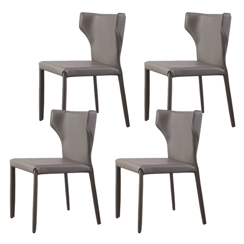 Modern Wingback Dining Chair for Kitchen Matte Finish Home Side Chair