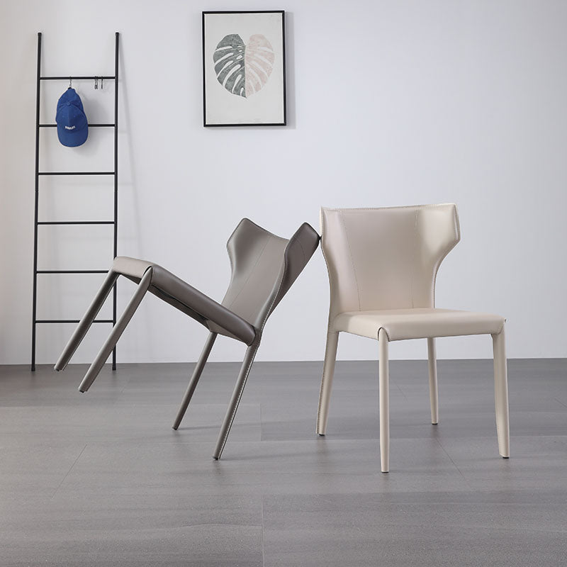 Modern Wingback Dining Chair for Kitchen Matte Finish Home Side Chair