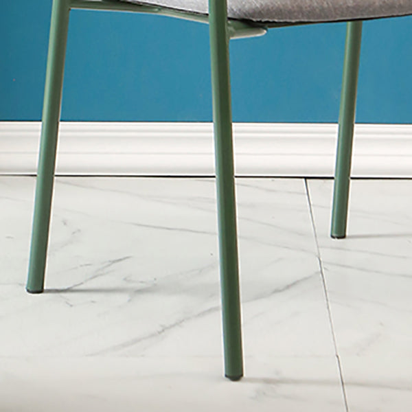 Contemporary Style Dining Chair Metal Open Back Dining Arm Chair