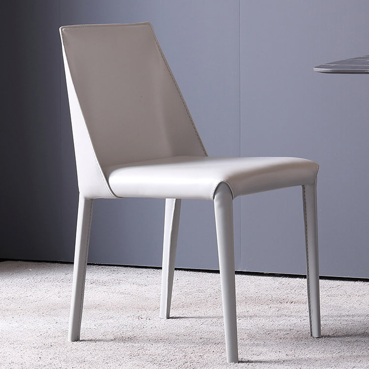 Faux Leather Armless Dining Chairs Modern Home Dining Side Chair