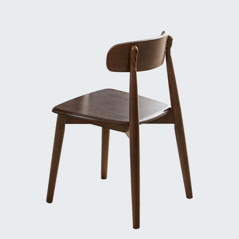 Armless Wooden Legs Dining Chairs Minimalist Design Open Back Dining Side Chair