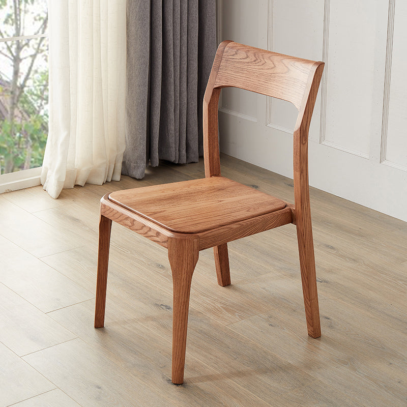 Contemporary Wood Dining Room Chairs Armless Open Back Dining Side Chair