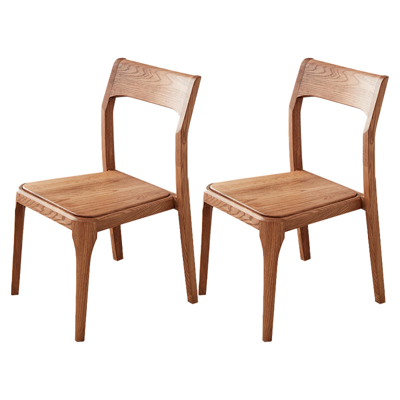 Contemporary Wood Dining Room Chairs Armless Open Back Dining Side Chair