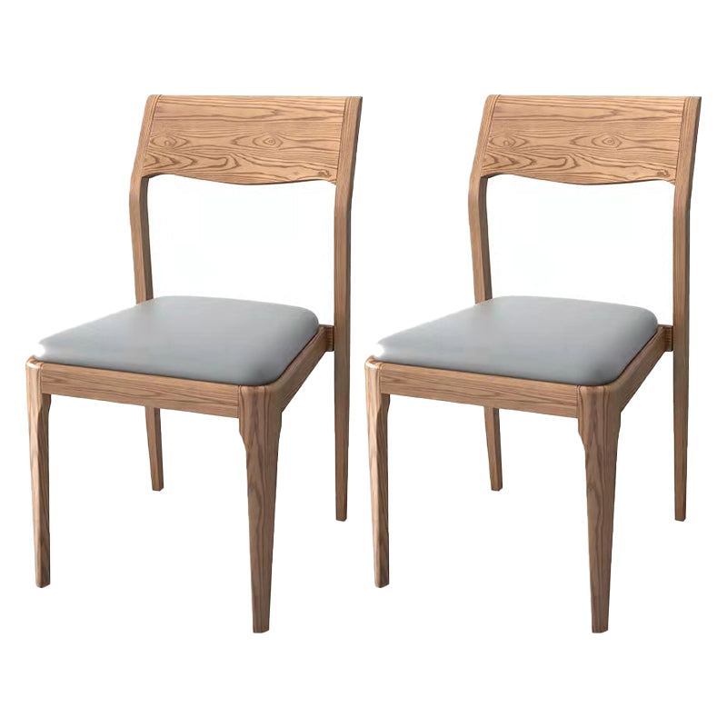 Contemporary Wood Dining Room Chairs Armless Open Back Dining Side Chair