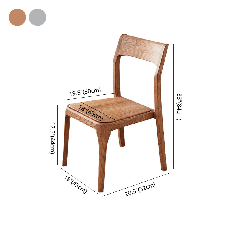 Contemporary Wood Dining Room Chairs Armless Open Back Dining Side Chair