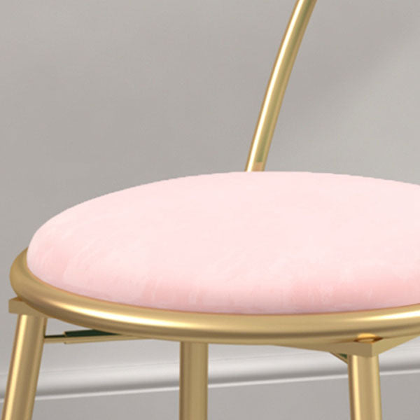 Armless Open Back Dining Chair Nordic Style Metal Dining Room Chair for Home Use