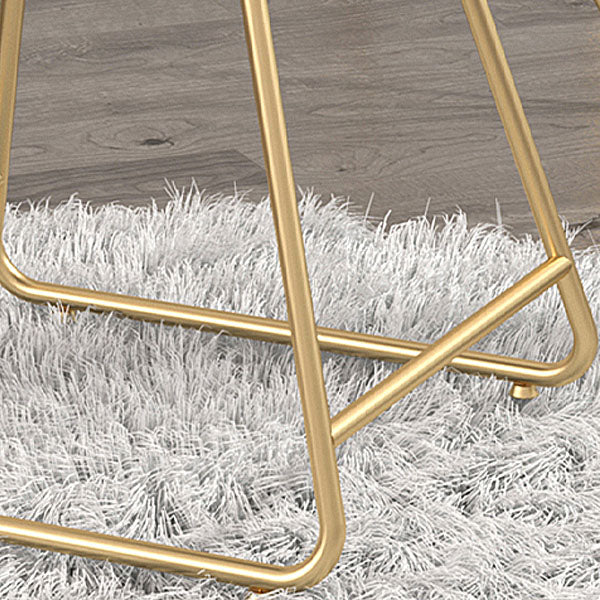 Armless Open Back Dining Chair Nordic Style Metal Dining Room Chair for Home Use