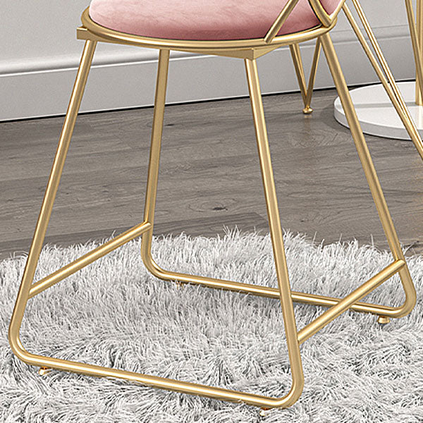 Armless Open Back Dining Chair Nordic Style Metal Dining Room Chair for Home Use
