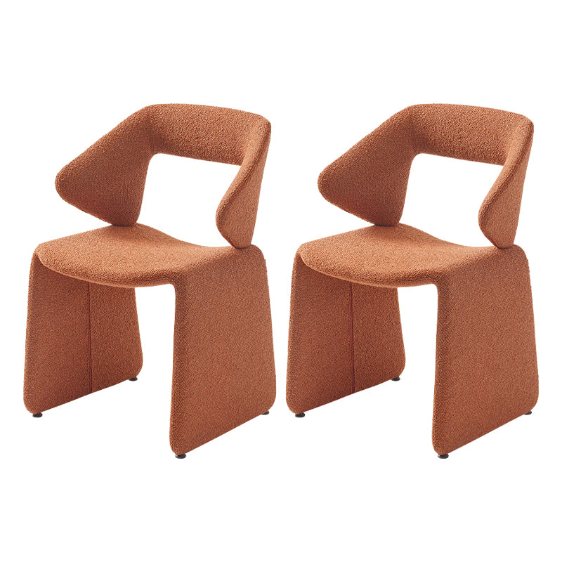 Fabric Dining Chair Designer Style Open Back Dining Arm Chair