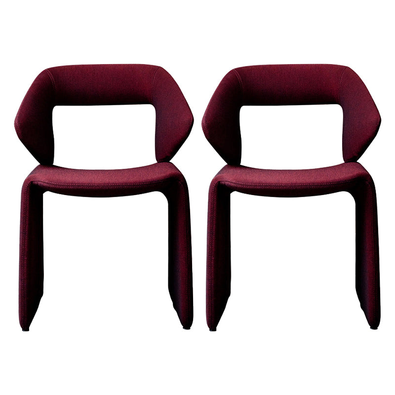 Fabric Dining Chair Designer Style Open Back Dining Arm Chair