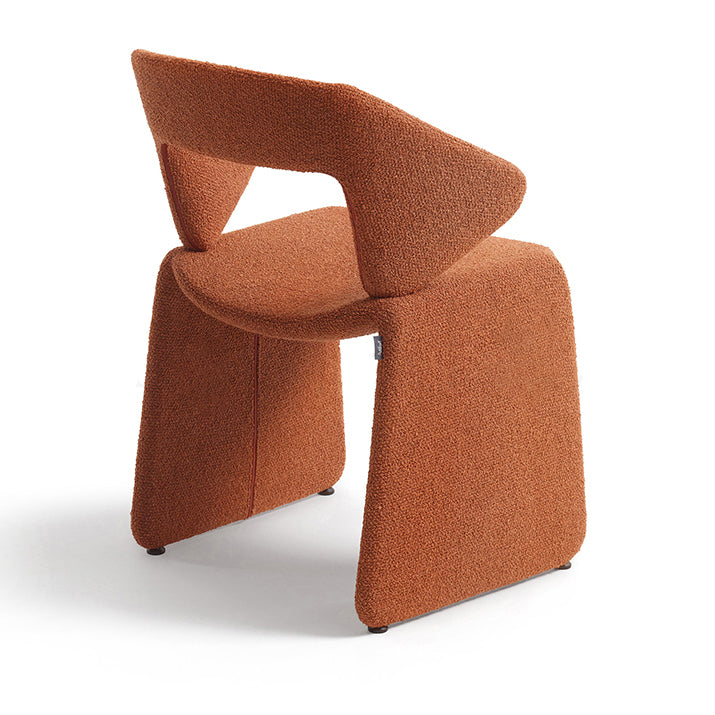 Fabric Dining Chair Designer Style Open Back Dining Arm Chair