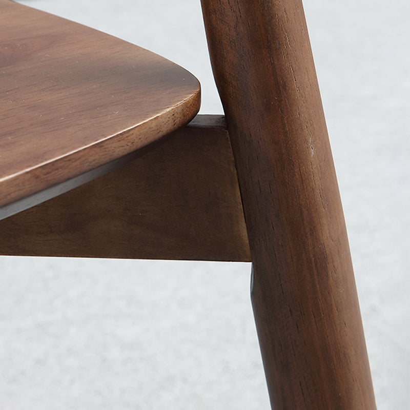 Contemporary Style Dining Chairs Open Back Dining Armless Side Chairs with Wooden Legs