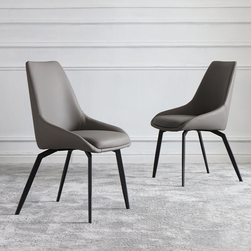 Contemporary Dining Chair Dining Arm Side Chairs for Kitchen with Metal Legs