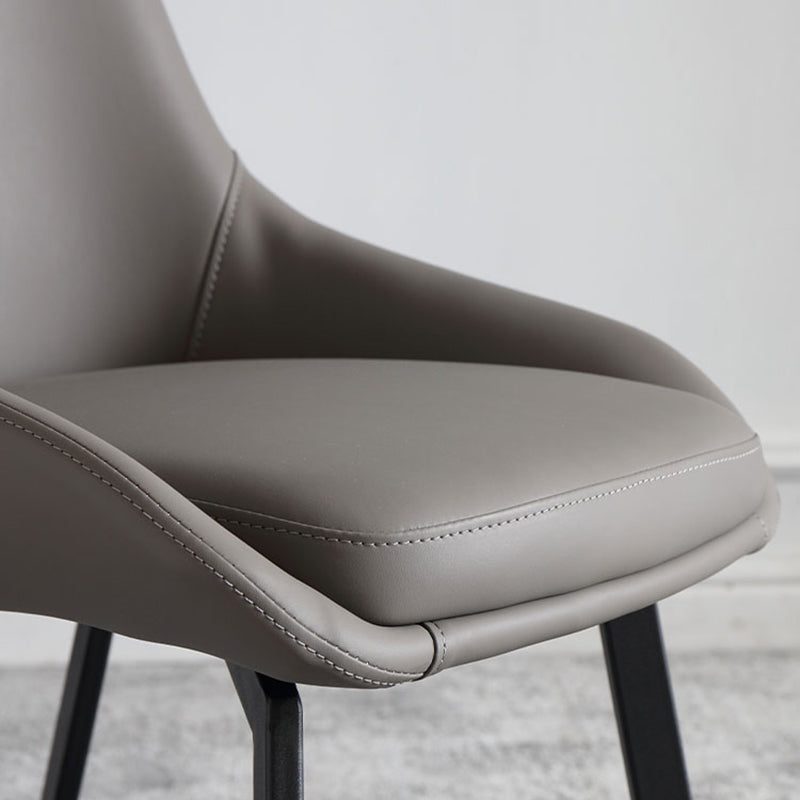 Contemporary Dining Chair Dining Arm Side Chairs for Kitchen with Metal Legs