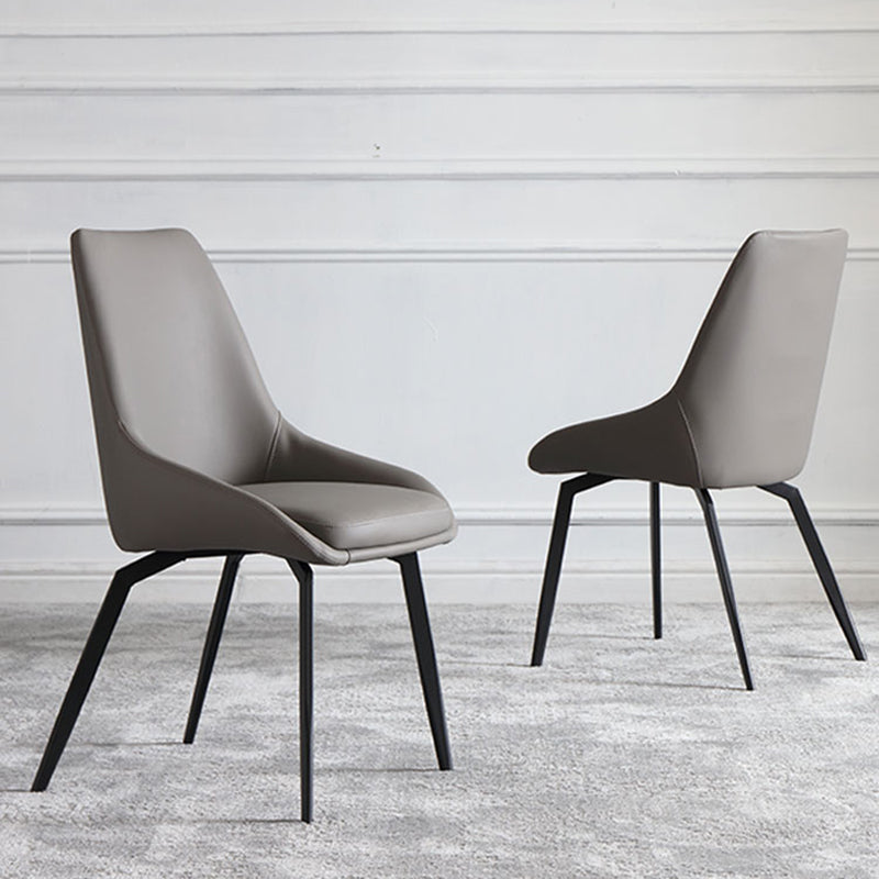 Contemporary Dining Chair Dining Arm Side Chairs for Kitchen with Metal Legs