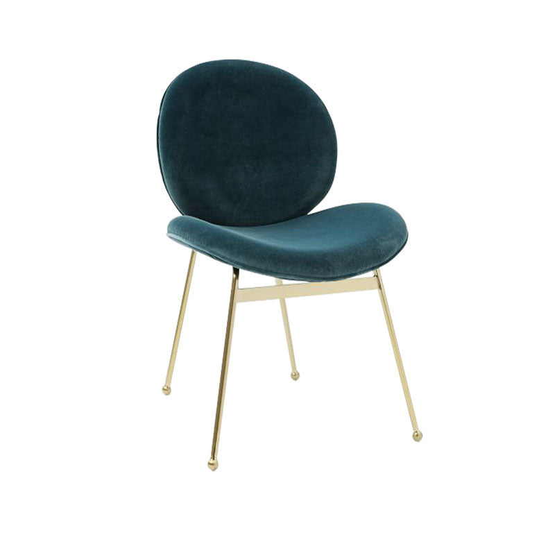 Glam Velvet Dining Room Chairs Metal Dining Armless Chair for Restaurant Use