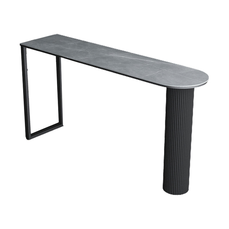 Industrial Stone Pub Dining Set 1/5 Pieces Counter Table with Upholstered Stools