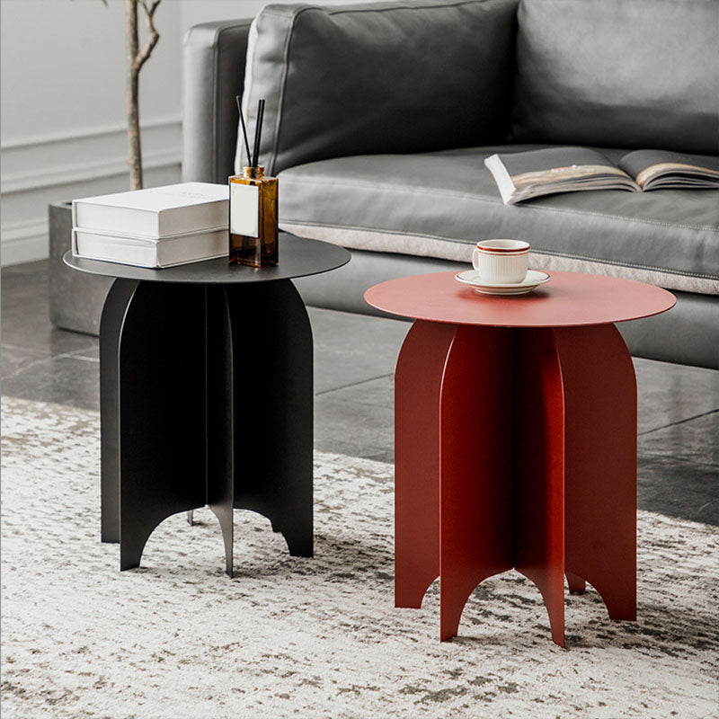 Industrial Metal Accent Table Nightstand 16.7" Tall Bed Nightstand