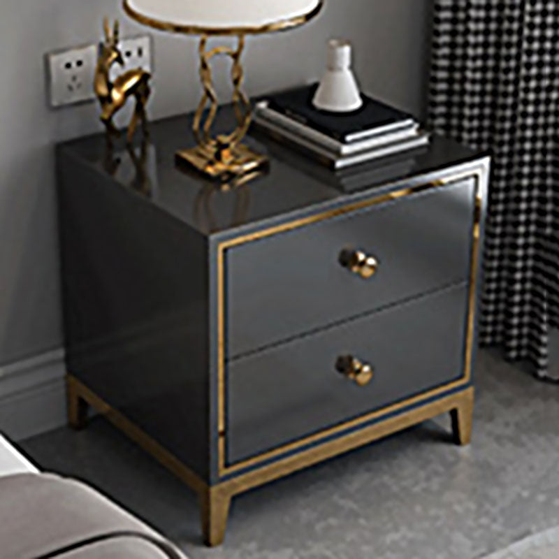 Bedroom Glam Wooden Storage Chest Vertical Chest with Drawers