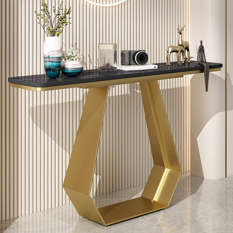 11" Wide Stone Contemporary Console Table Rectangle Accent Table