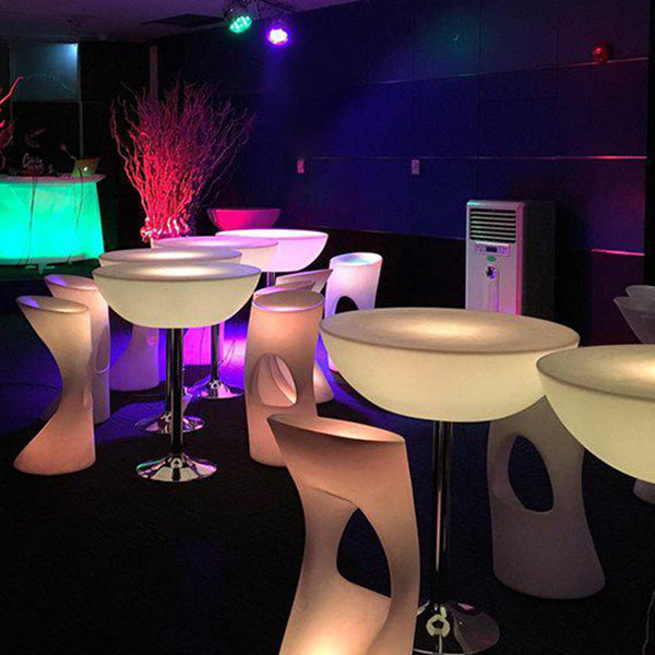 Polyethylene Round Table Industrial Style Restaurant Nightclub Lighting Bar Table