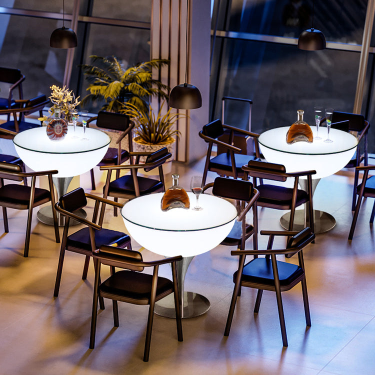 Polyethylene Round Table Industrial Style Bar Lighted Bar Table
