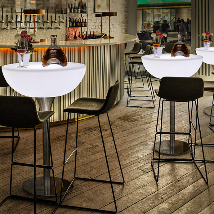 Polyethylene Round Table Industrial Style Bar Lighted Bar Table