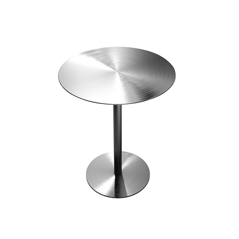 Round Counter Height Metal Dining Table in Steel Industrial Counter Table