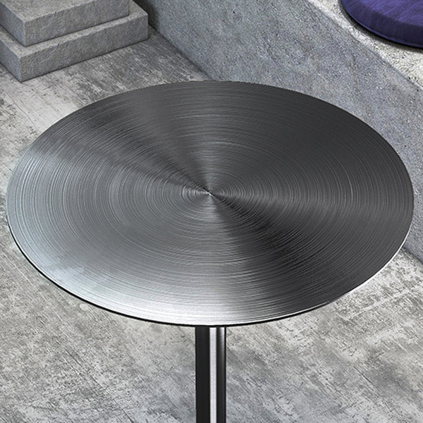 Round Counter Height Metal Dining Table in Steel Industrial Counter Table