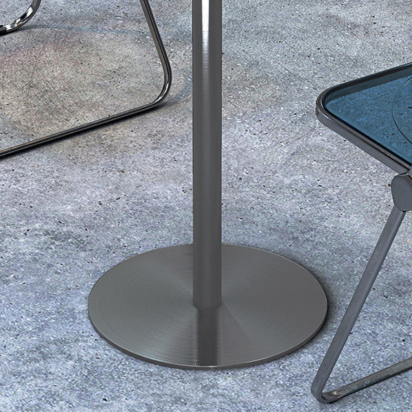 Round Counter Height Metal Dining Table in Steel Industrial Counter Table
