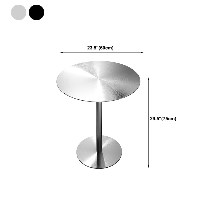 Round Counter Height Metal Dining Table in Steel Industrial Counter Table