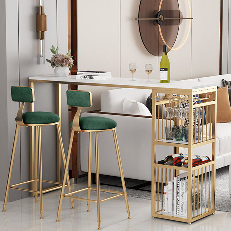 Iron and Marble Rectangular Table Modern Home Living Room Bar Table