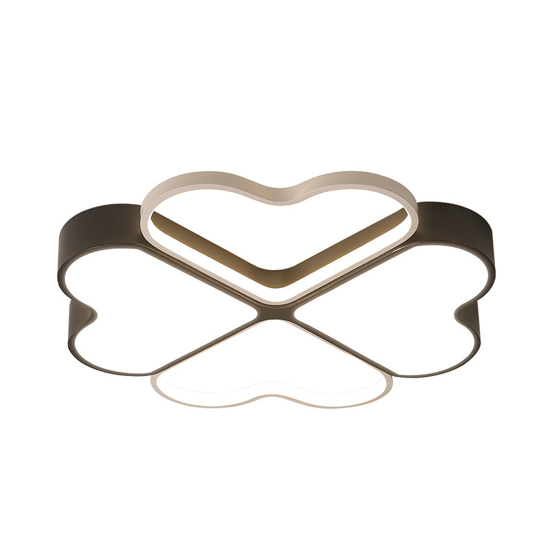 Clover Deckeneinbauleuchte, moderne schwarze LED-Einbauleuchte aus Metall für Schlafzimmer mit warmem/weißem Licht